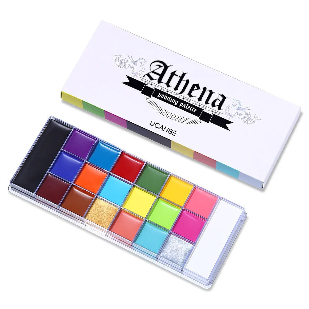 UCANBE Athena Face Body Paint Oil Palette + Translucent Setting