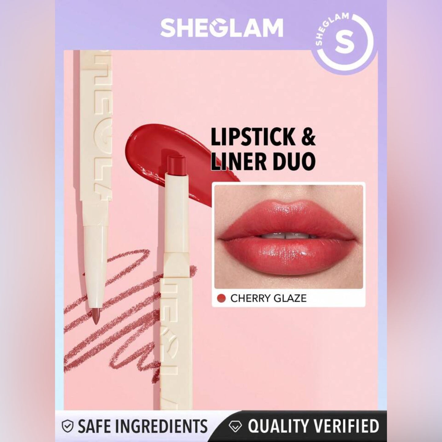 Sheglam - Glam 101 Sheer Tinted Lipstick & Liner Duo