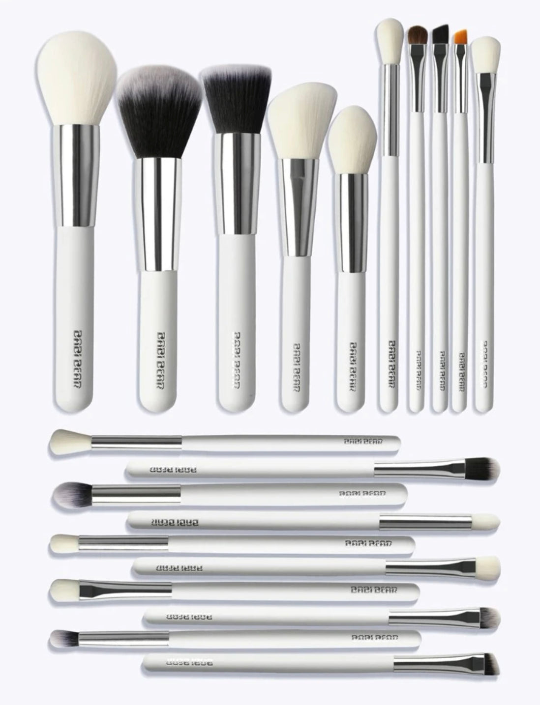 Set de 20 Brochas de Maquillaje Blancas