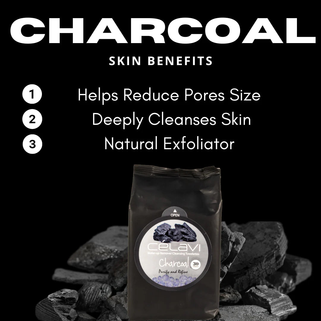 Celavi - Toallitas Desmaquillantes Charcoal Cleansing Wipes