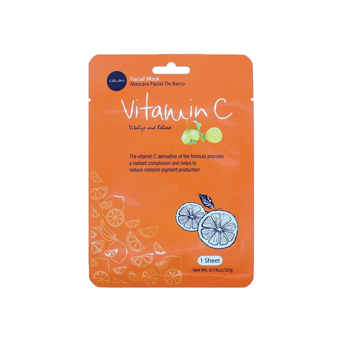 Mascarilla Facial Vitamin C Vitalize & Relieve Face Mask - Celavi