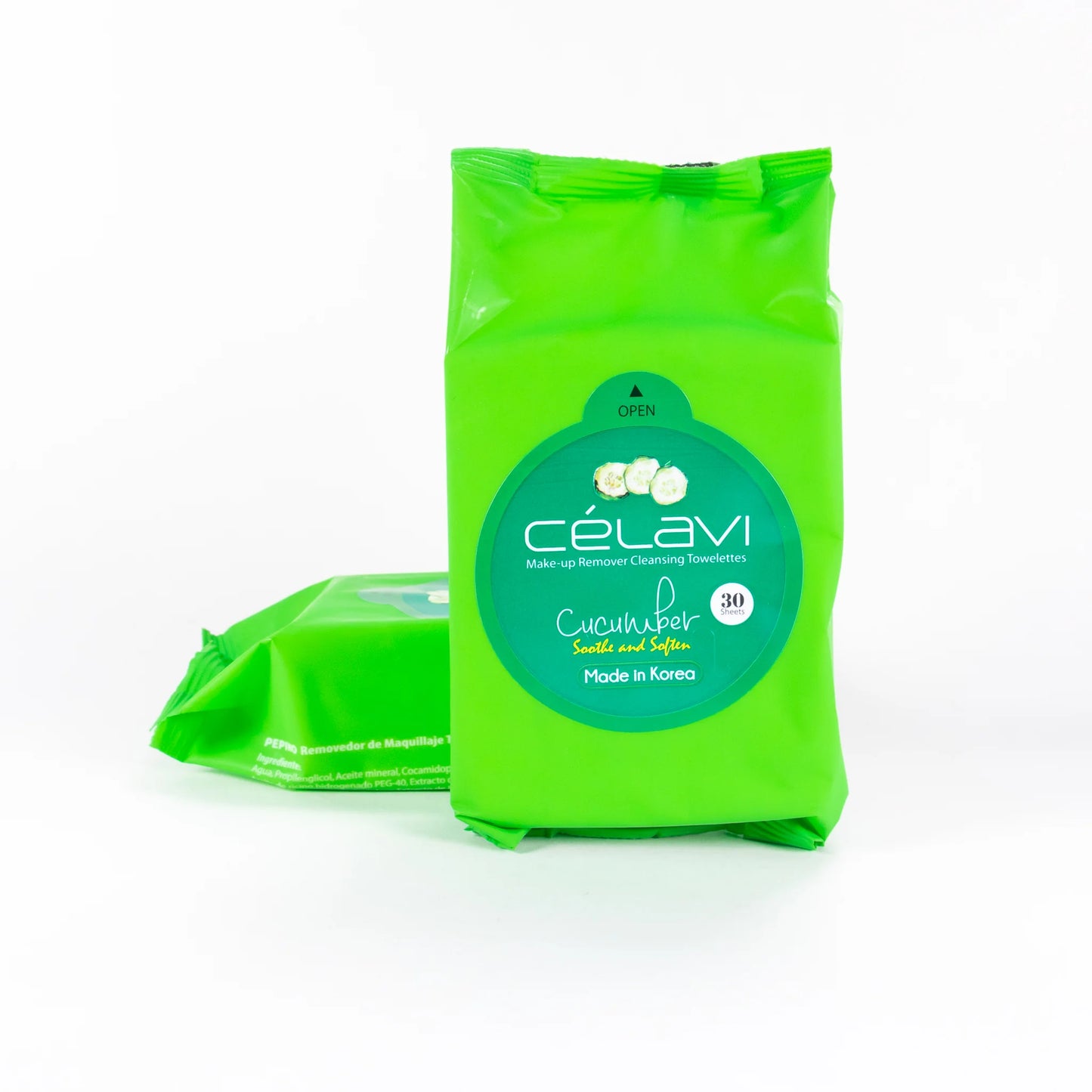 Celavi - Toallitas desmaquillantes Cucumber Cleansing Wipes