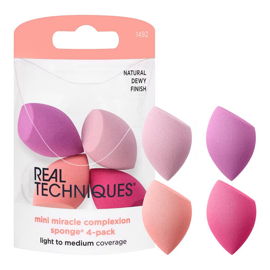 Real Techniques - Mini esponja Miracle Complexion Sponge 4-Pack