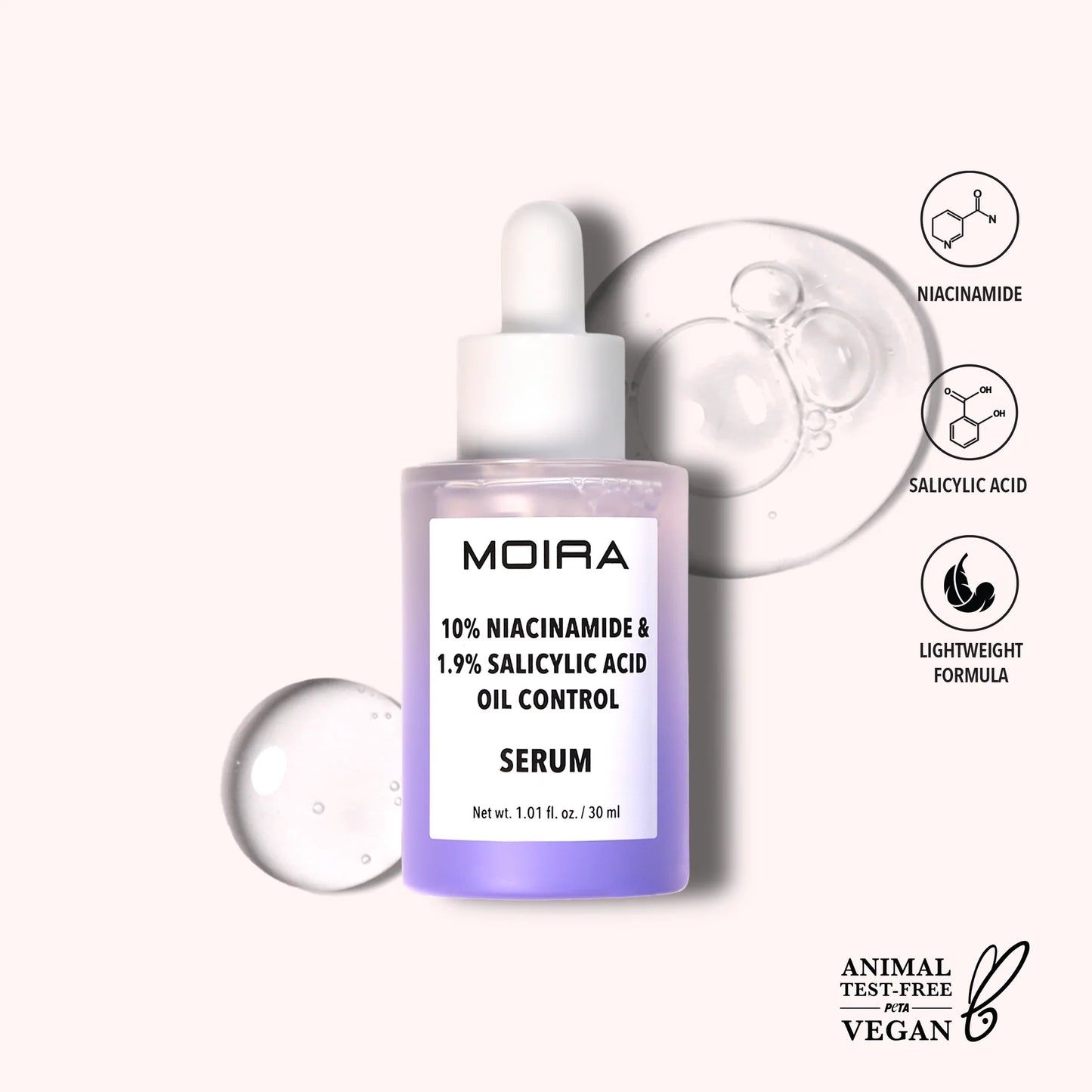 Moira - Suero 10% Niacinamide & 1.9% Salicylic Acid Oil Control Serum