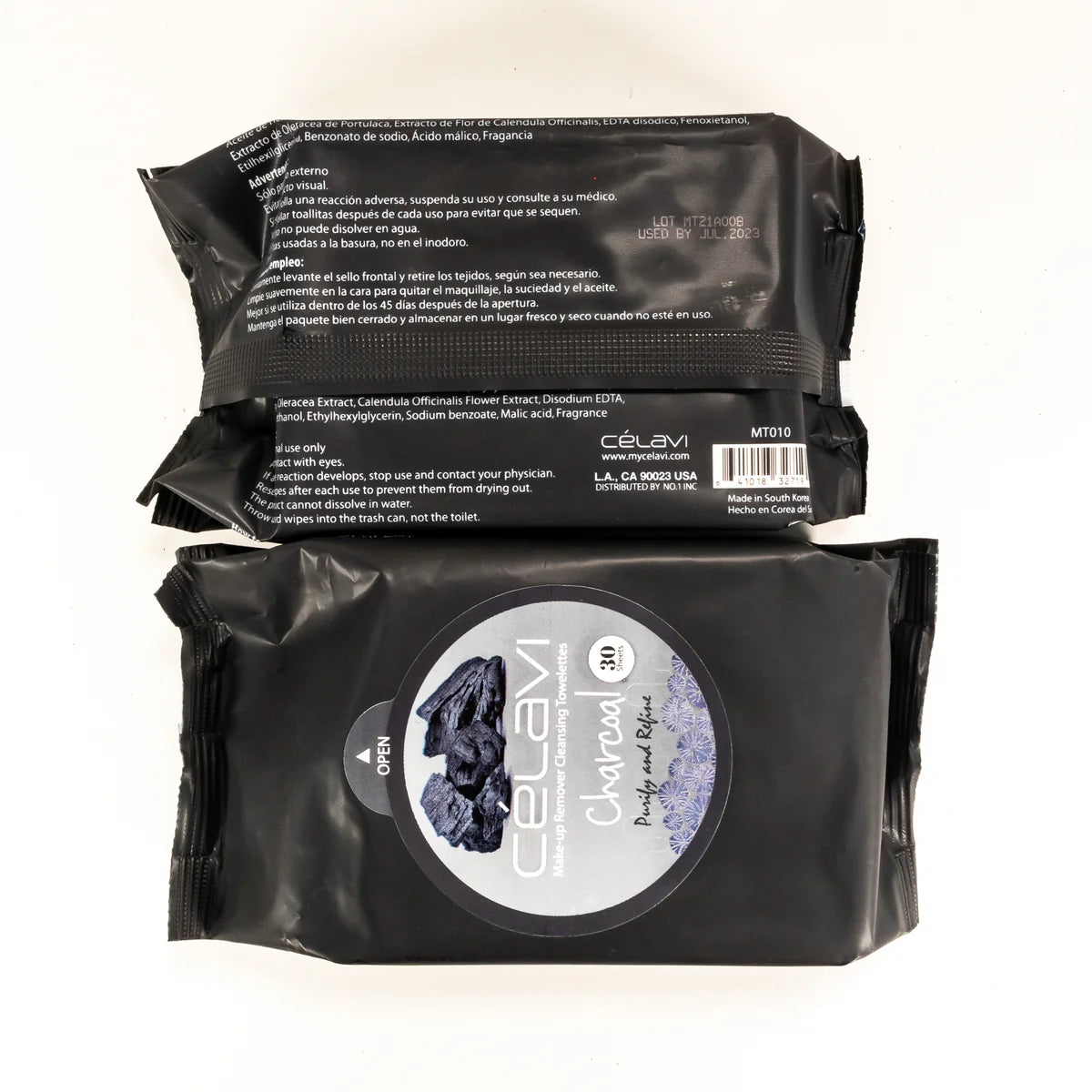 Celavi - Toallitas Desmaquillantes Charcoal Cleansing Wipes