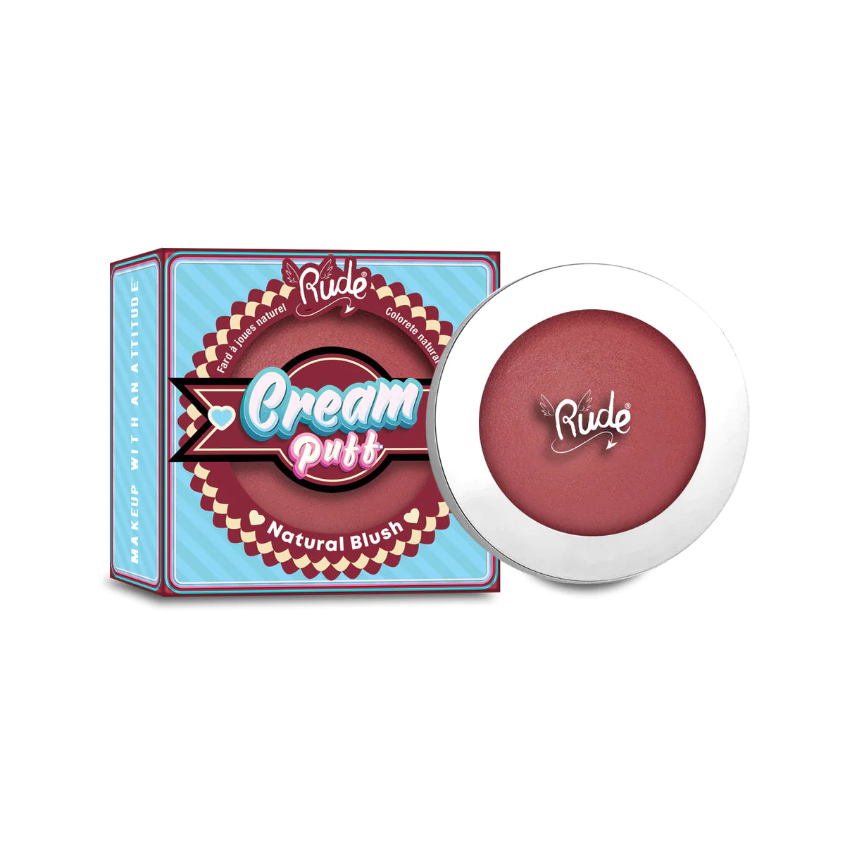 🚨Rubor Cream Puff Smooth Long Lasting Natural Blush - Rude Cosmetics