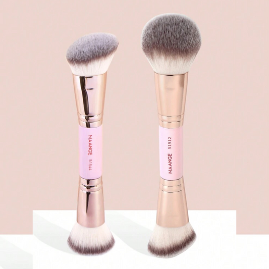 Shein - Set de 2 Brochas de Maquillaje doble cabezal