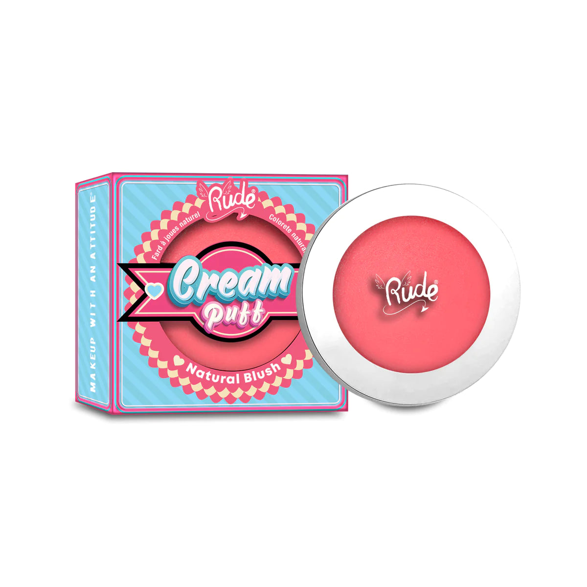 🚨Rubor Cream Puff Smooth Long Lasting Natural Blush - Rude Cosmetics