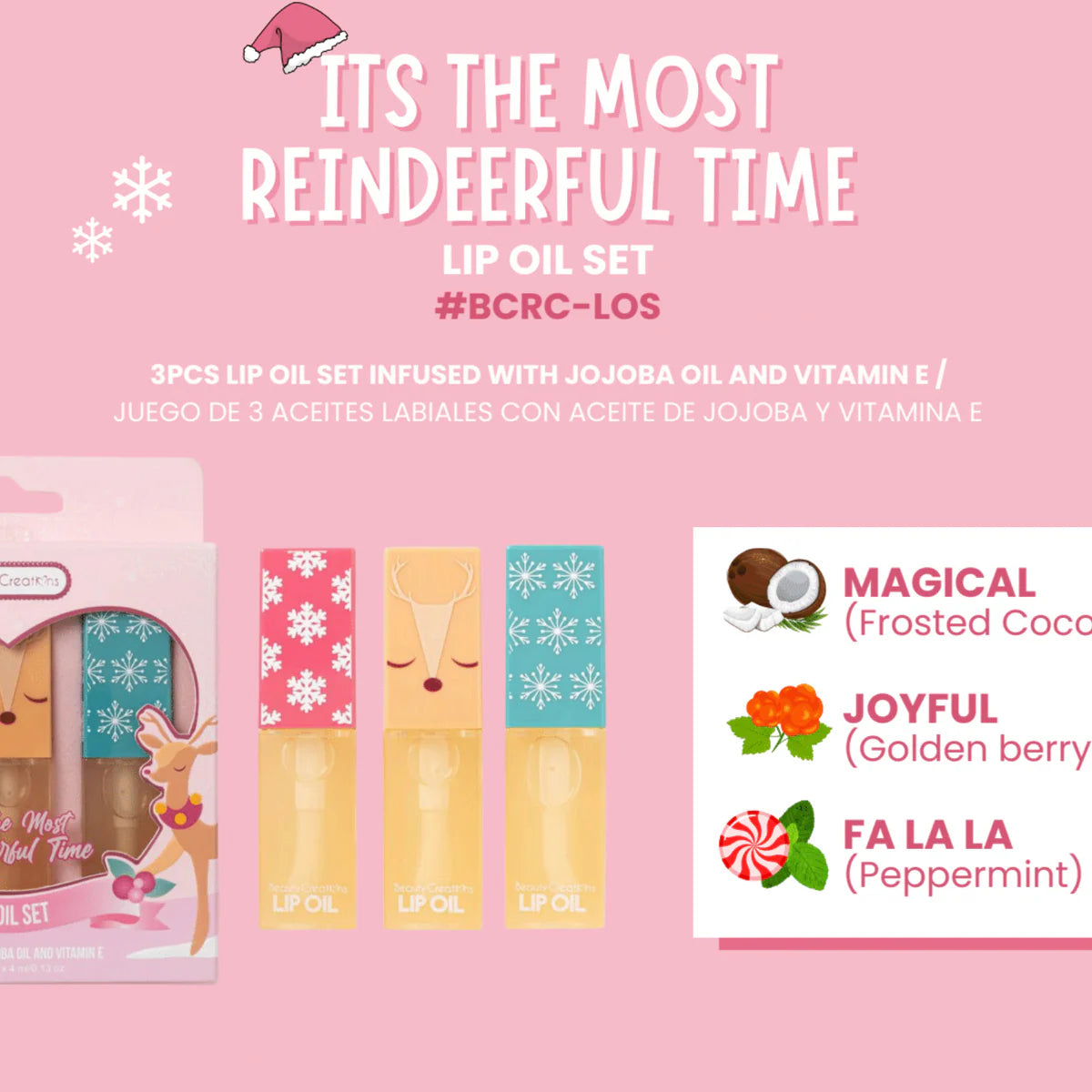 Beauty Creations - Oh Deer Christmas "It's the Most Reindeerful Time Lip Oil SET