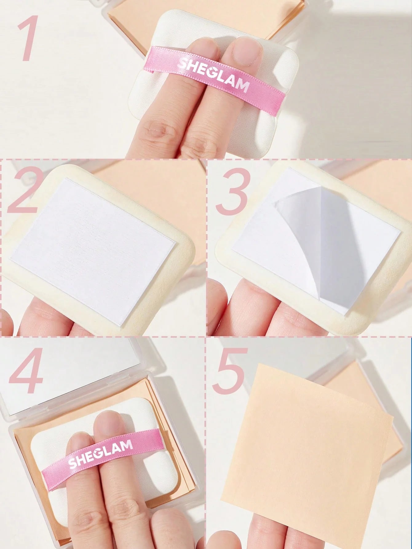 Papelitos Matificantes Mattifying Blot Papers With Puff and Mirror - Sheglam