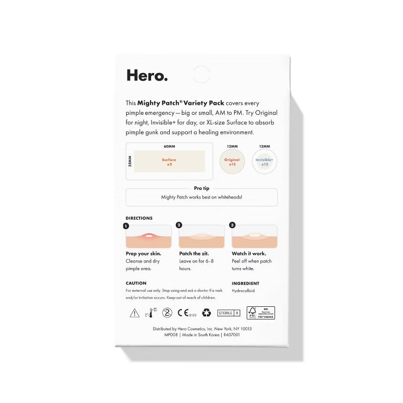 Hero - Cosmetics Mighty Patch Variety Acne Pimple Patches