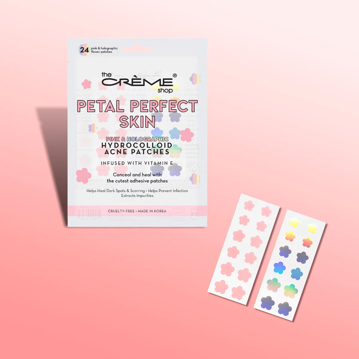 The creme shop - Petal Perfect Skin Hydrocolloid Acne Patches Pink & Holographic