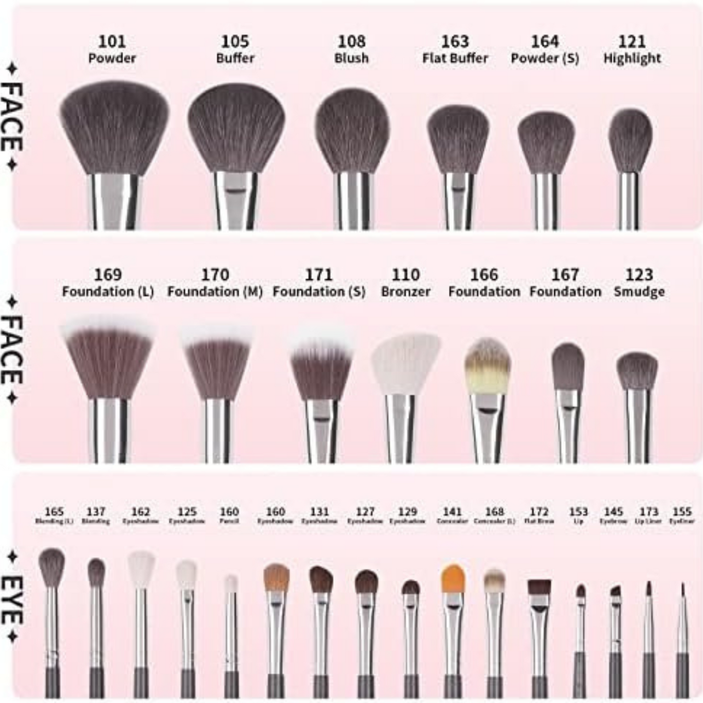 Set Brochas Maquillaje Studio Series Professional 29 pcs - Docolor