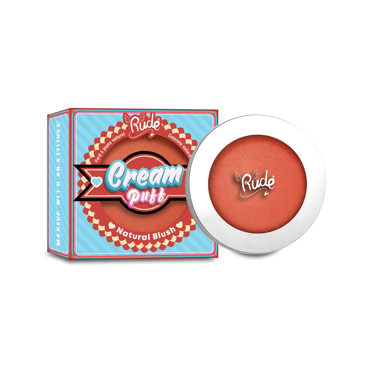 🚨Rubor Cream Puff Smooth Long Lasting Natural Blush - Rude Cosmetics