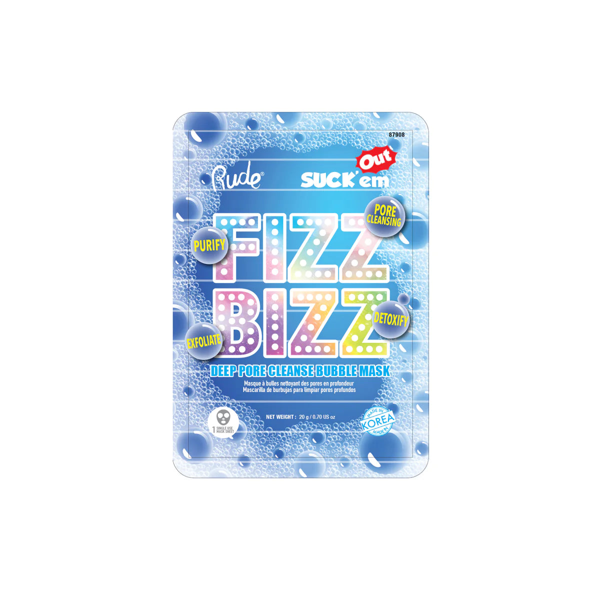 Mascarilla Fizz Bizz Cleanse Bubble Mask - Rude Cosmetics