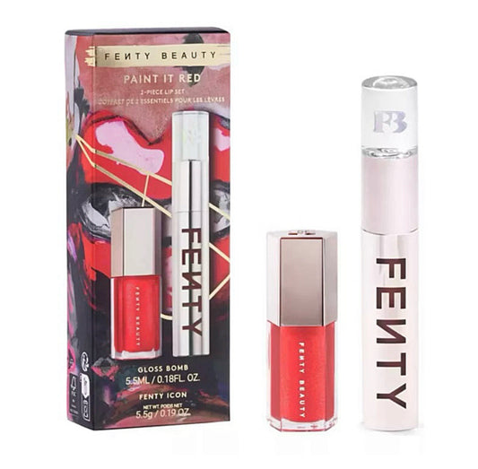 Fenty Beauty - Paint It Red Lip Set Gloss + Labial Mate Mvp **BAJO-PEDIDO**