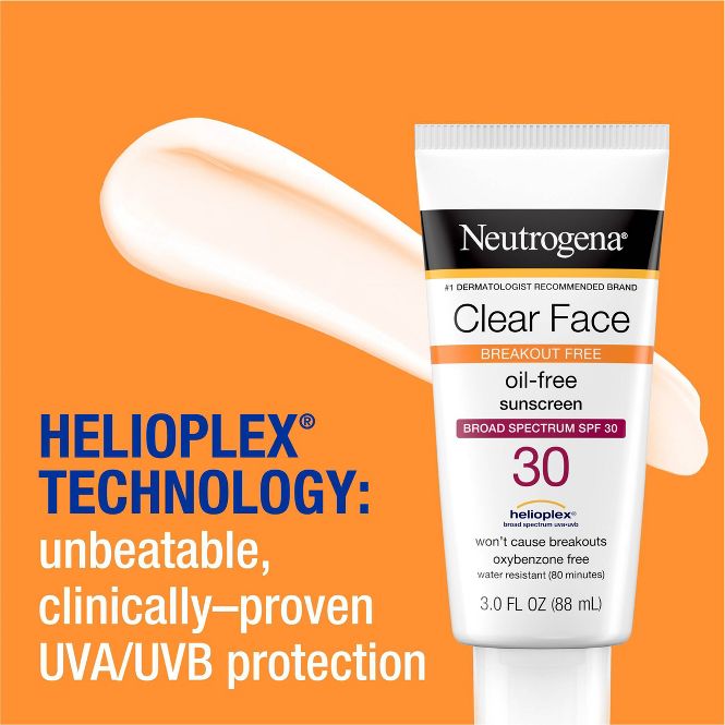 Neutrogena - Clear Face Liquid Sunscreen Oil Free Lotion SPF 30