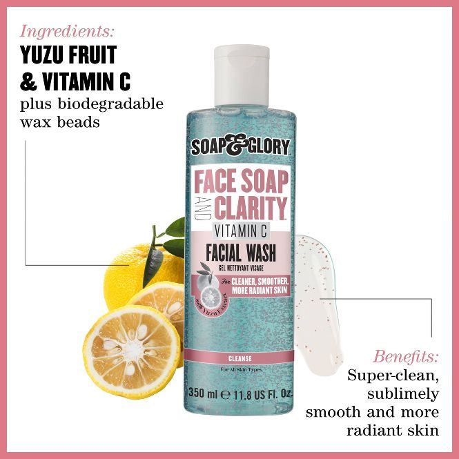 Soap & Glory - Limpiador Face Soap & Clarity 3-in-1 Daily Vitamin C Facial Wash