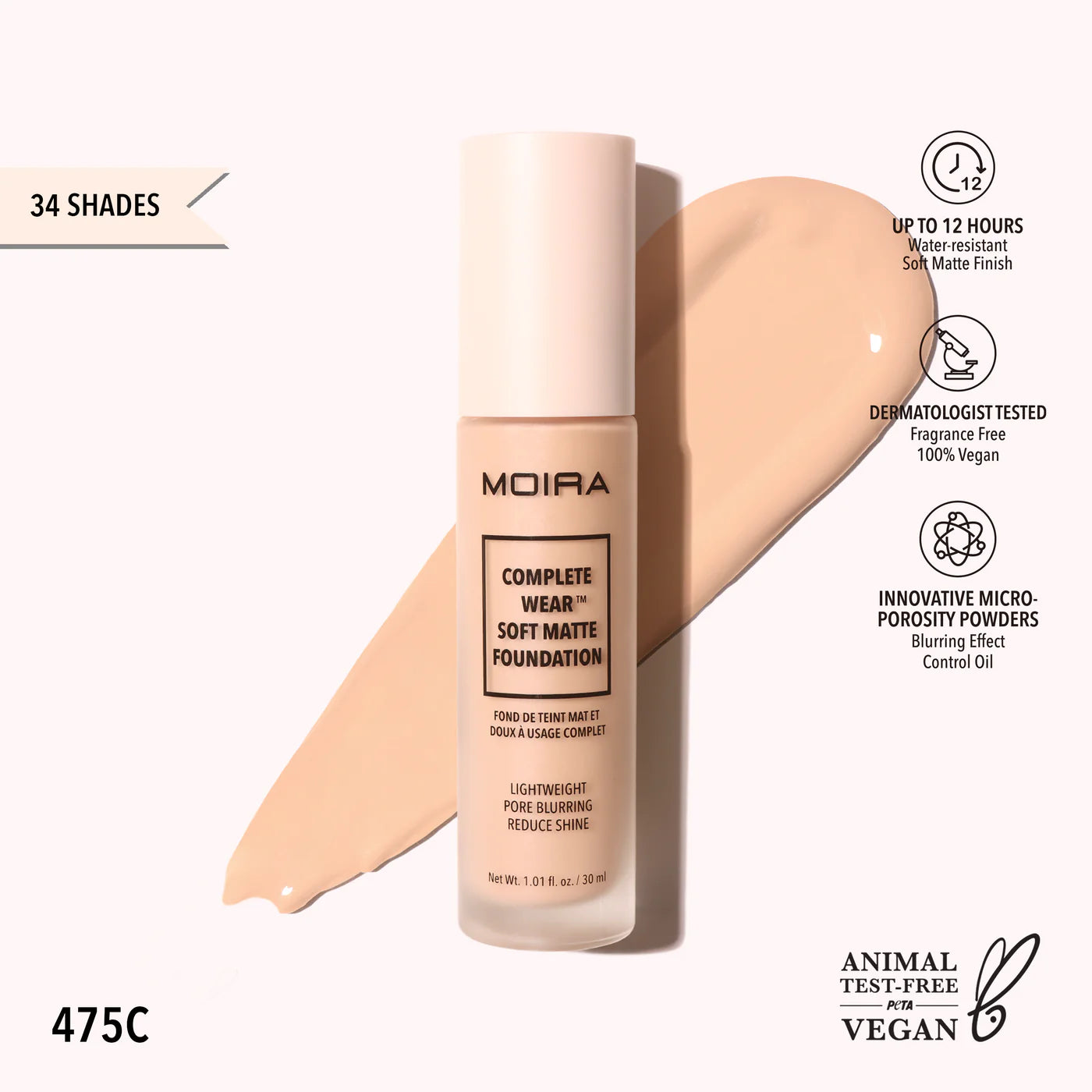 Base COMPLETE WEAR™ SOFT MATTE FOUNDATION - Moira