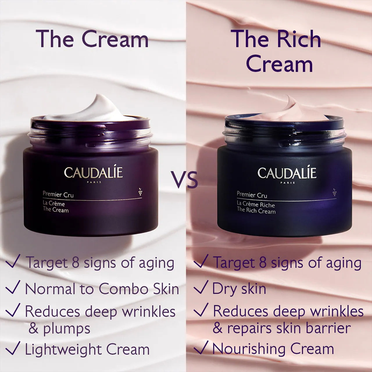 Caudalie - Mini Premier Cru Eye Cream & Premier Cru Rich Cream trial size