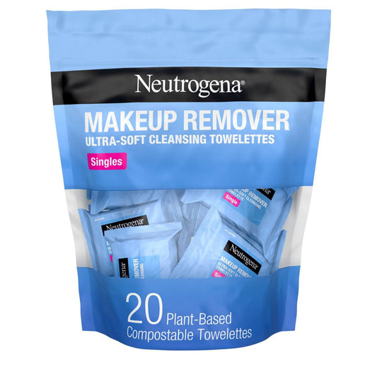 Neutrogena - Facial Cleansing Makeup Remover Wipes Singles - 20ct
