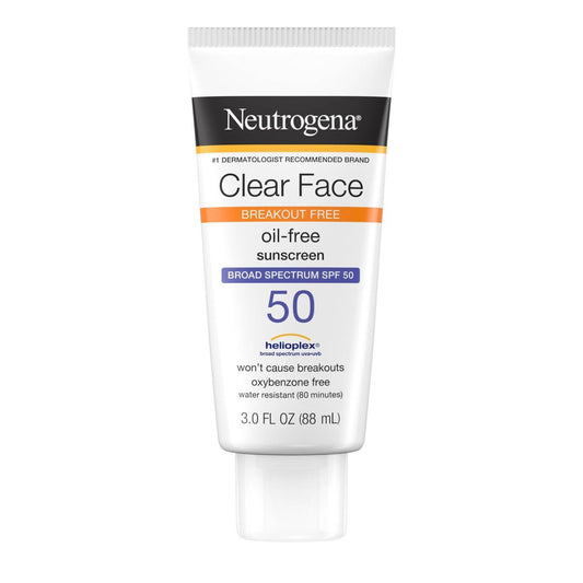 Neutrogena - Clear Face Liquid Sunscreen Oil-free Lotion SPF 50