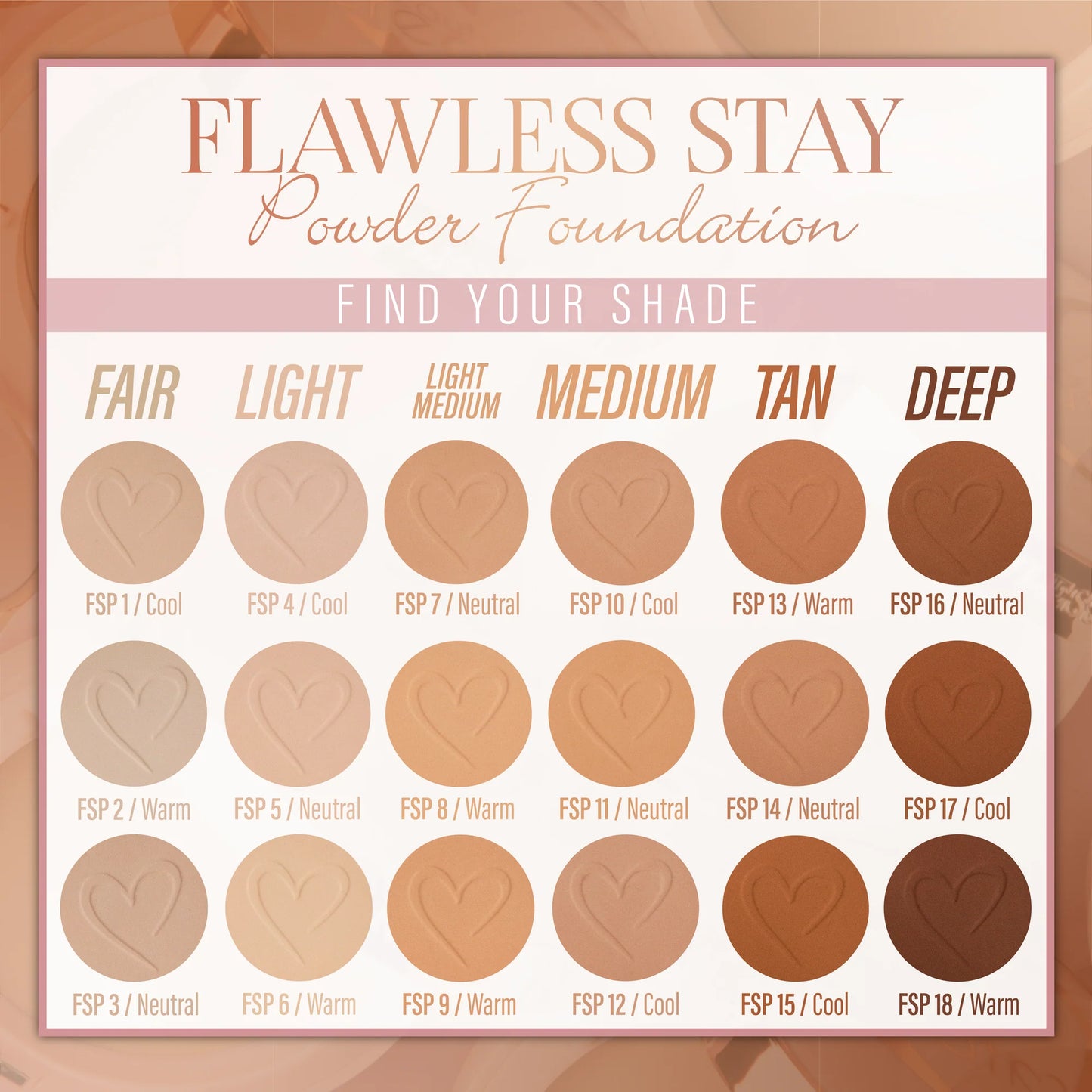 Base en Polvo Powder Foundation Flawless Stay - Beauty Creations