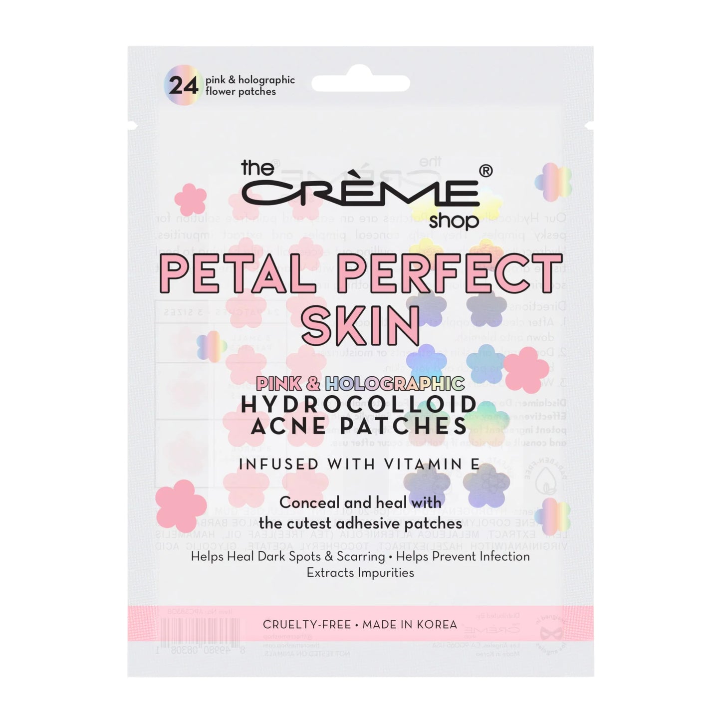 The creme shop - Petal Perfect Skin Hydrocolloid Acne Patches Pink & Holographic