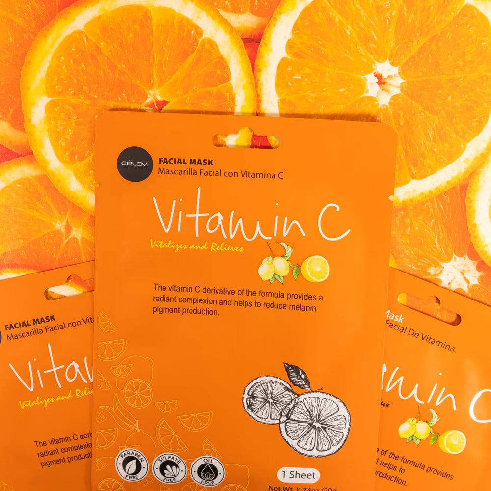 Mascarilla Facial Vitamin C Vitalize & Relieve Face Mask - Celavi