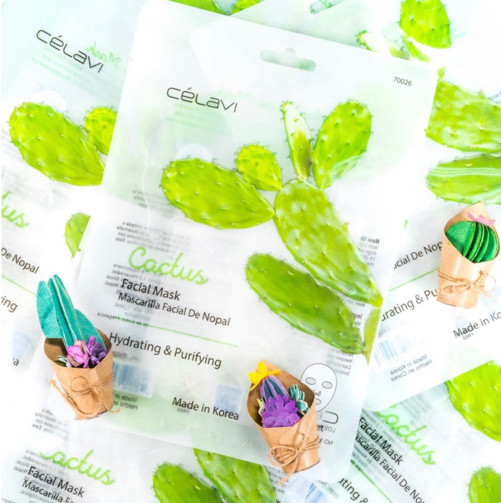 Mascarilla Facial de Nopal Cactus Face Mask - Celavi