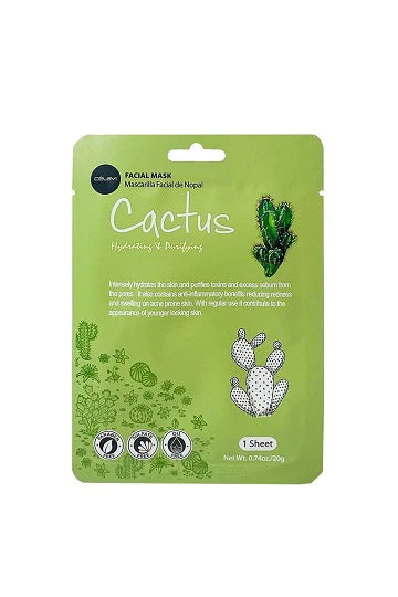 Mascarilla Facial Cactus Hydrating & Purifyng Face Mask - Celavi