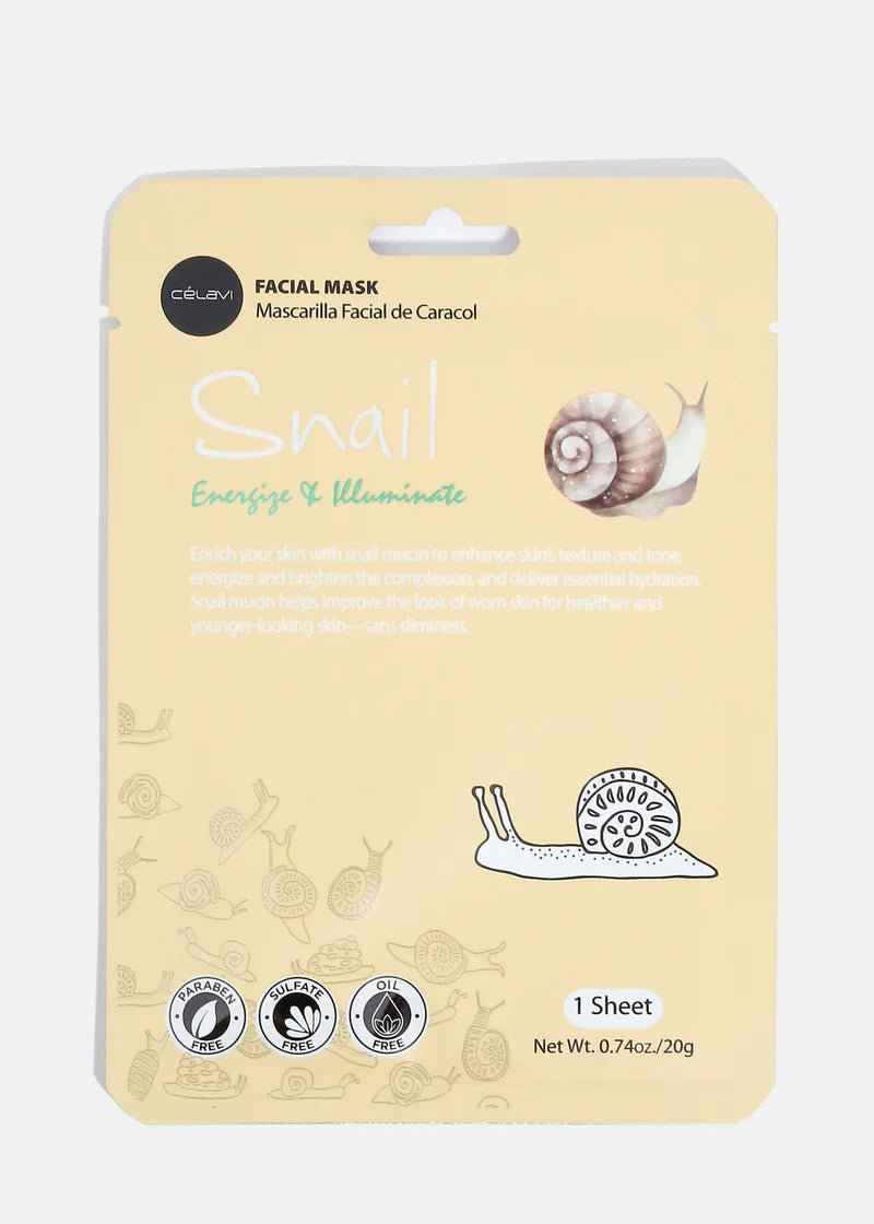 Mascarilla Facial de Caracol Snail Face Mask - CELAVI