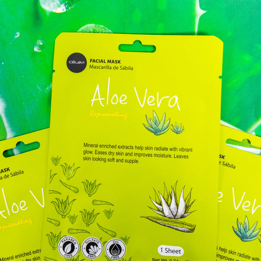 Mascarilla Facial Aloe Vera Rejuvenating Face Mask - Celavi