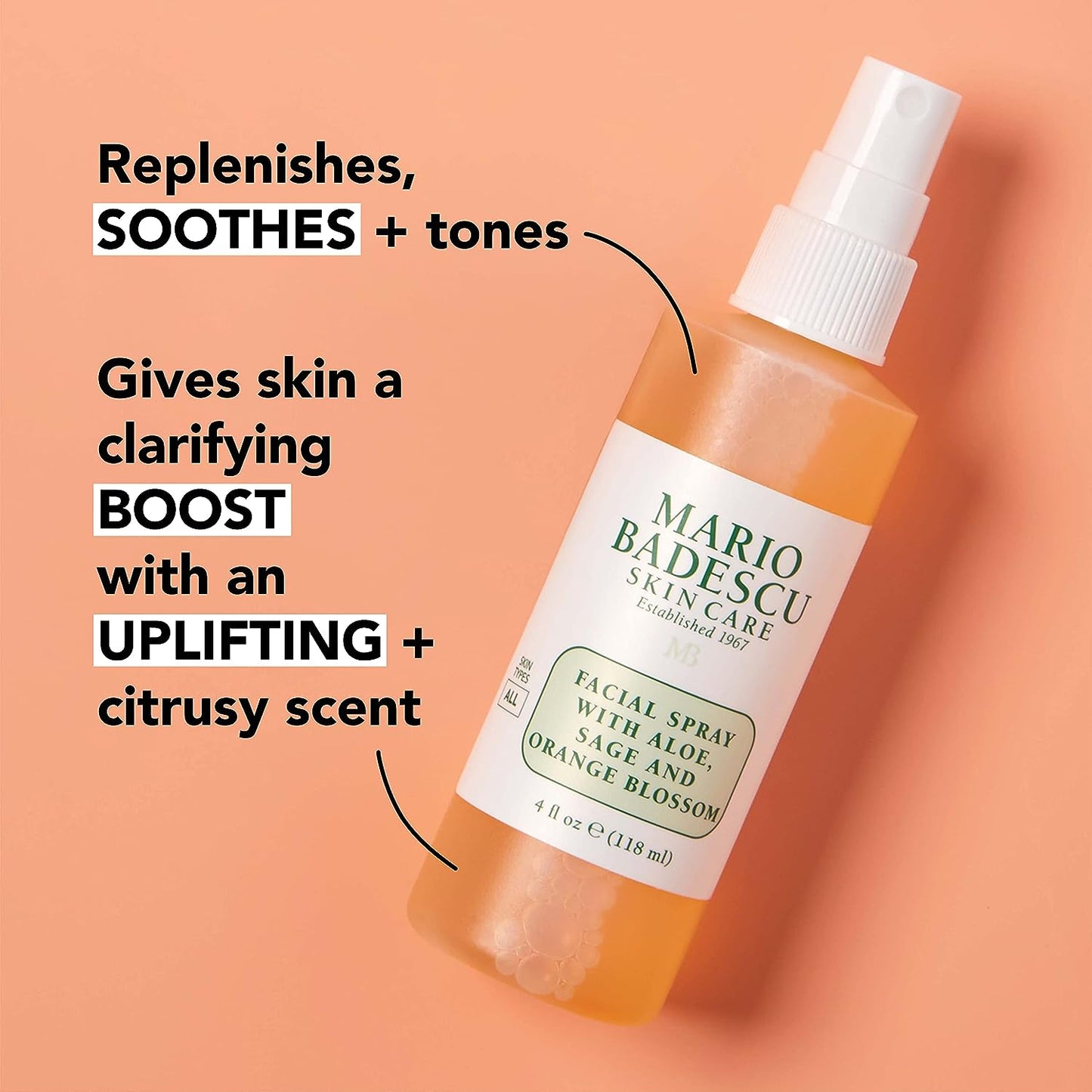 Mario Badescu - Toner Facial Spray with Aloe Sage & Orange Blossom