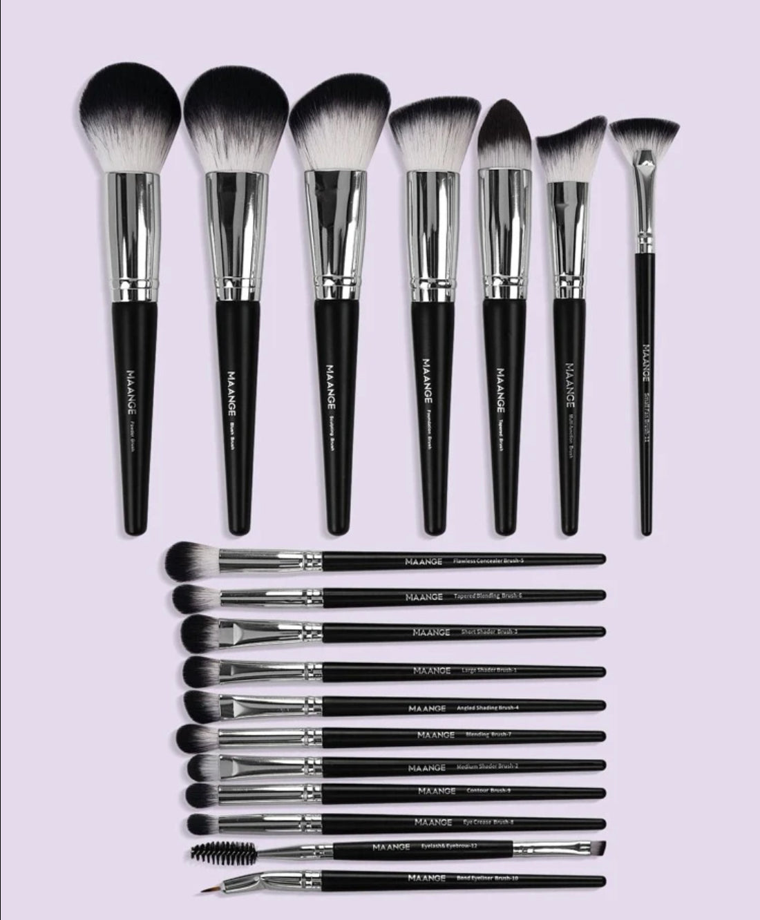 Set de 18 Brochas de Maquillaje