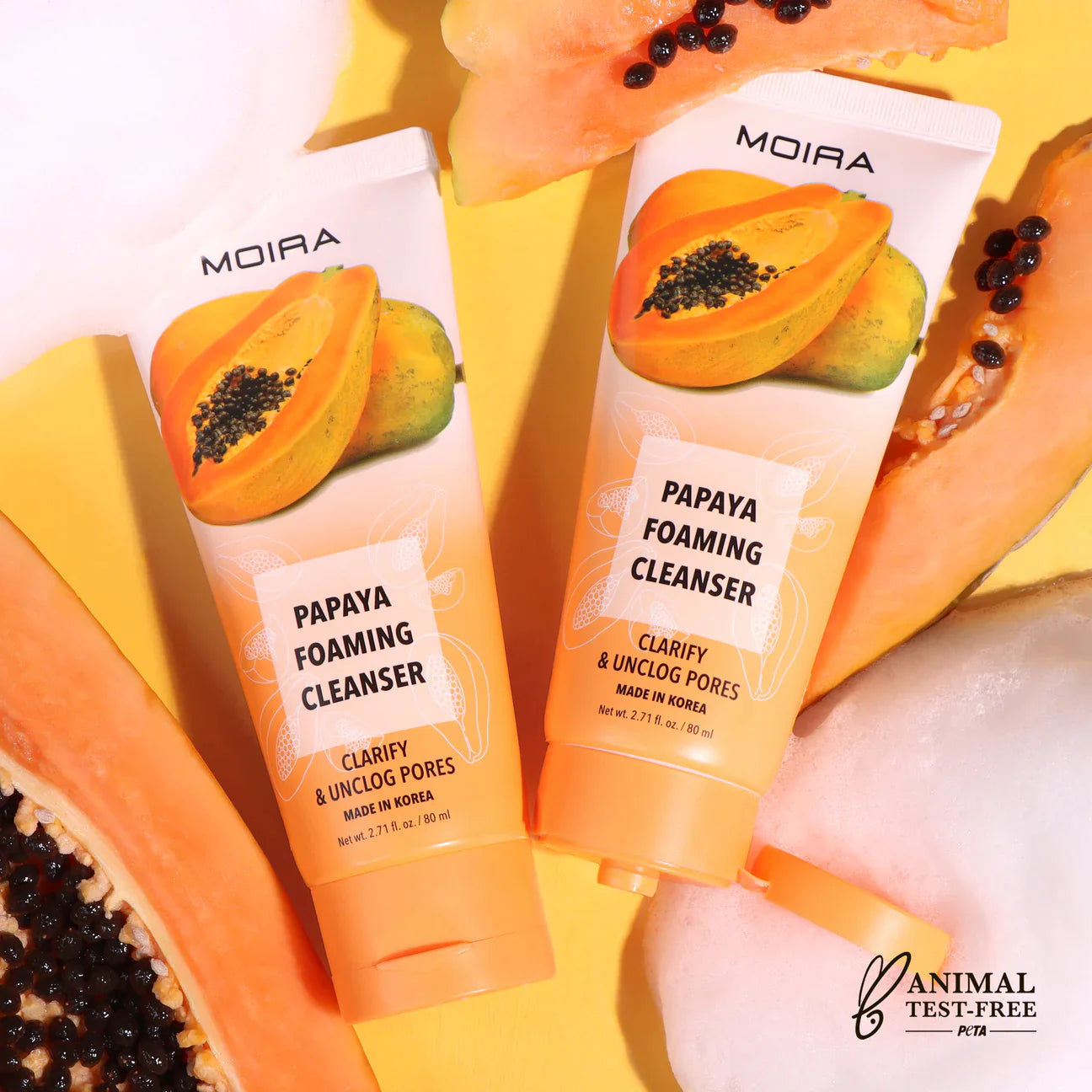 Limpiador Facial Papaya Foaming Cleanser - Moira