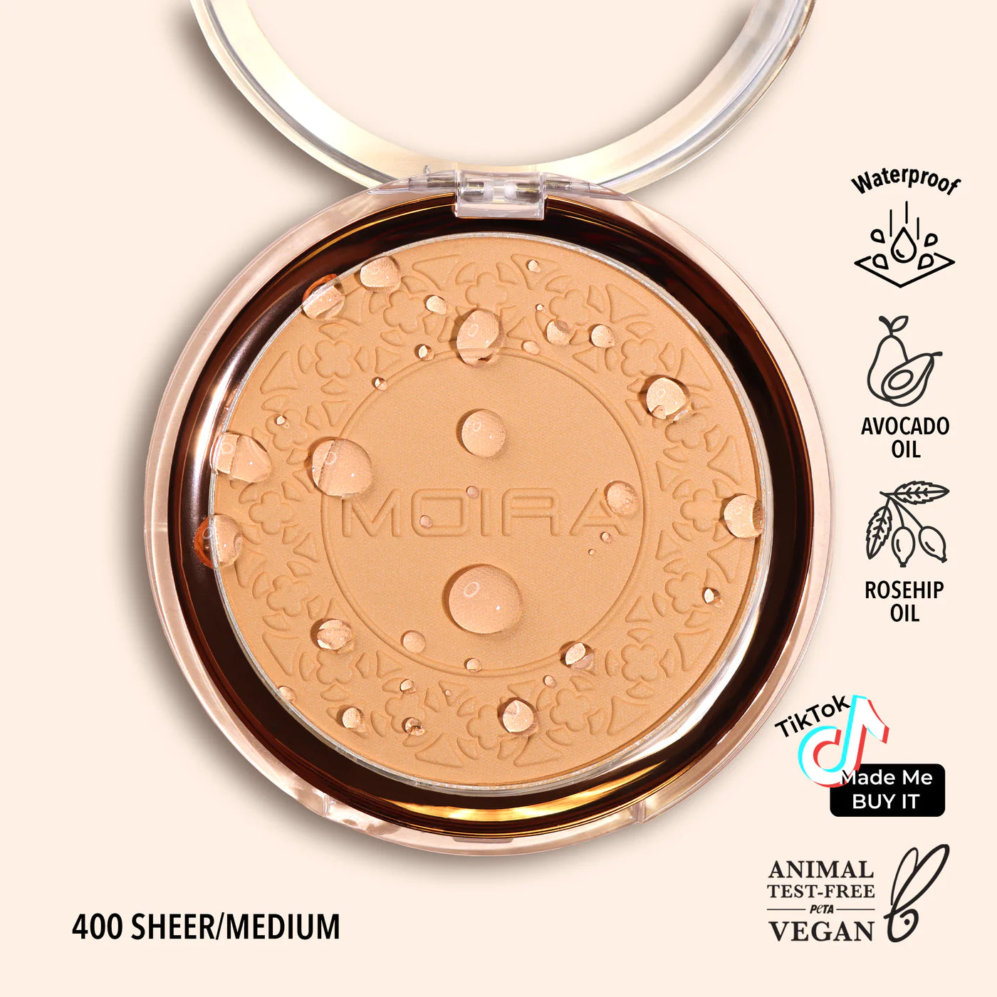 Moira - Polvo Compacto Soft Focus Waterproof Setting Powder