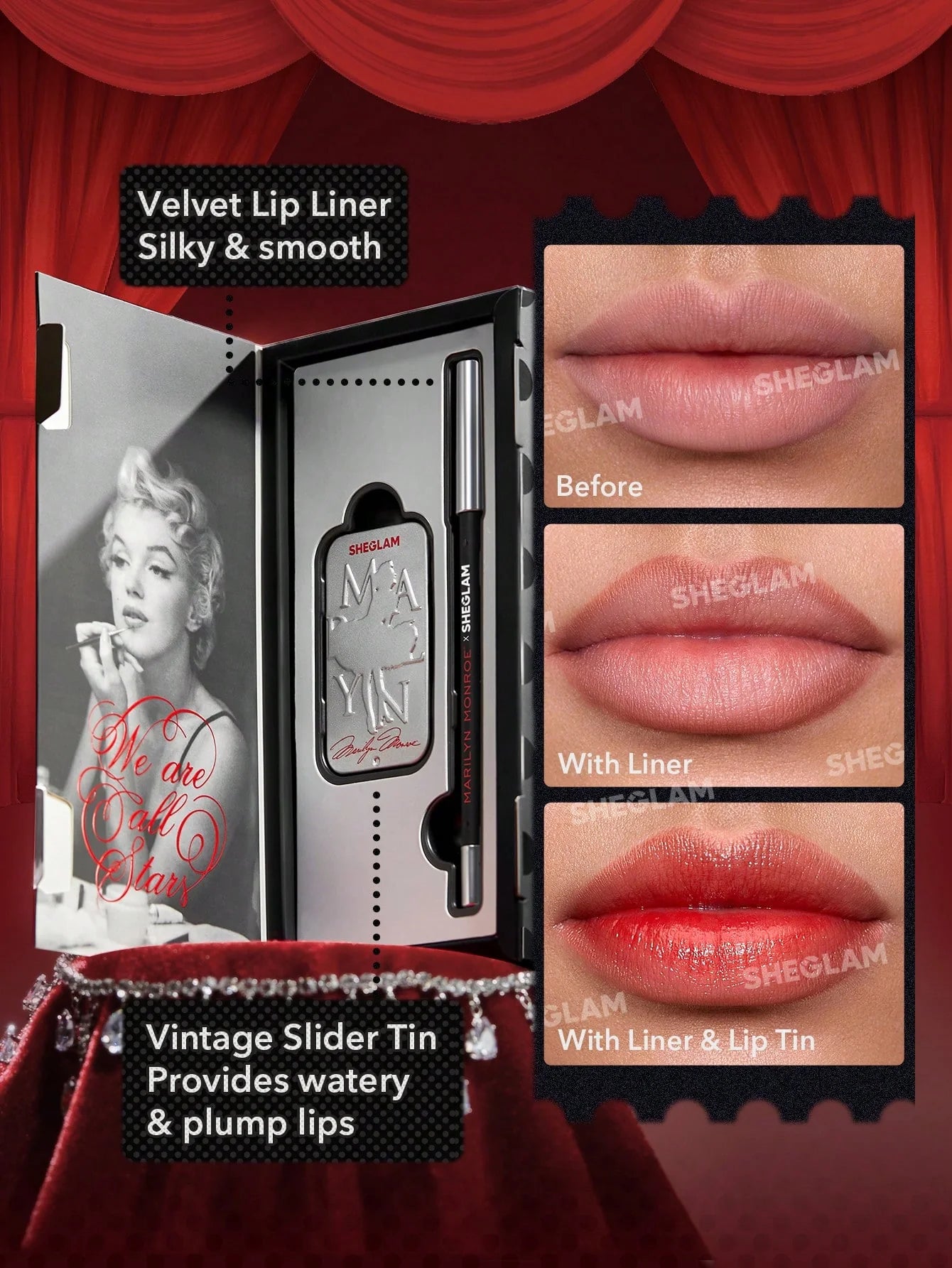 Sheglam - Set de Labios Marilyn Monroe X Sheglam Vintage Lip Duo