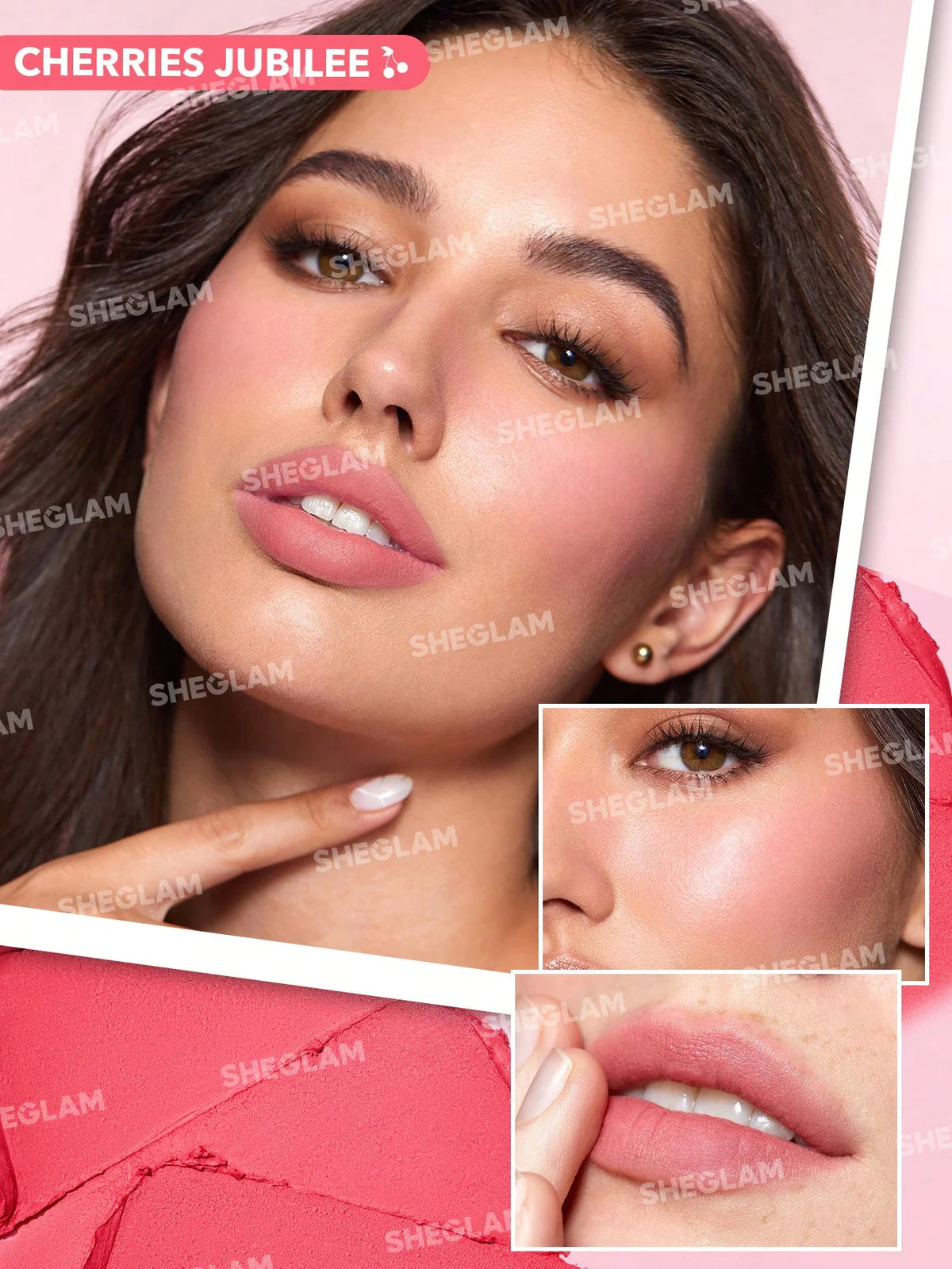 Sheglam - Blush Cream Very Cherry Cheek & Lip Cream Stack