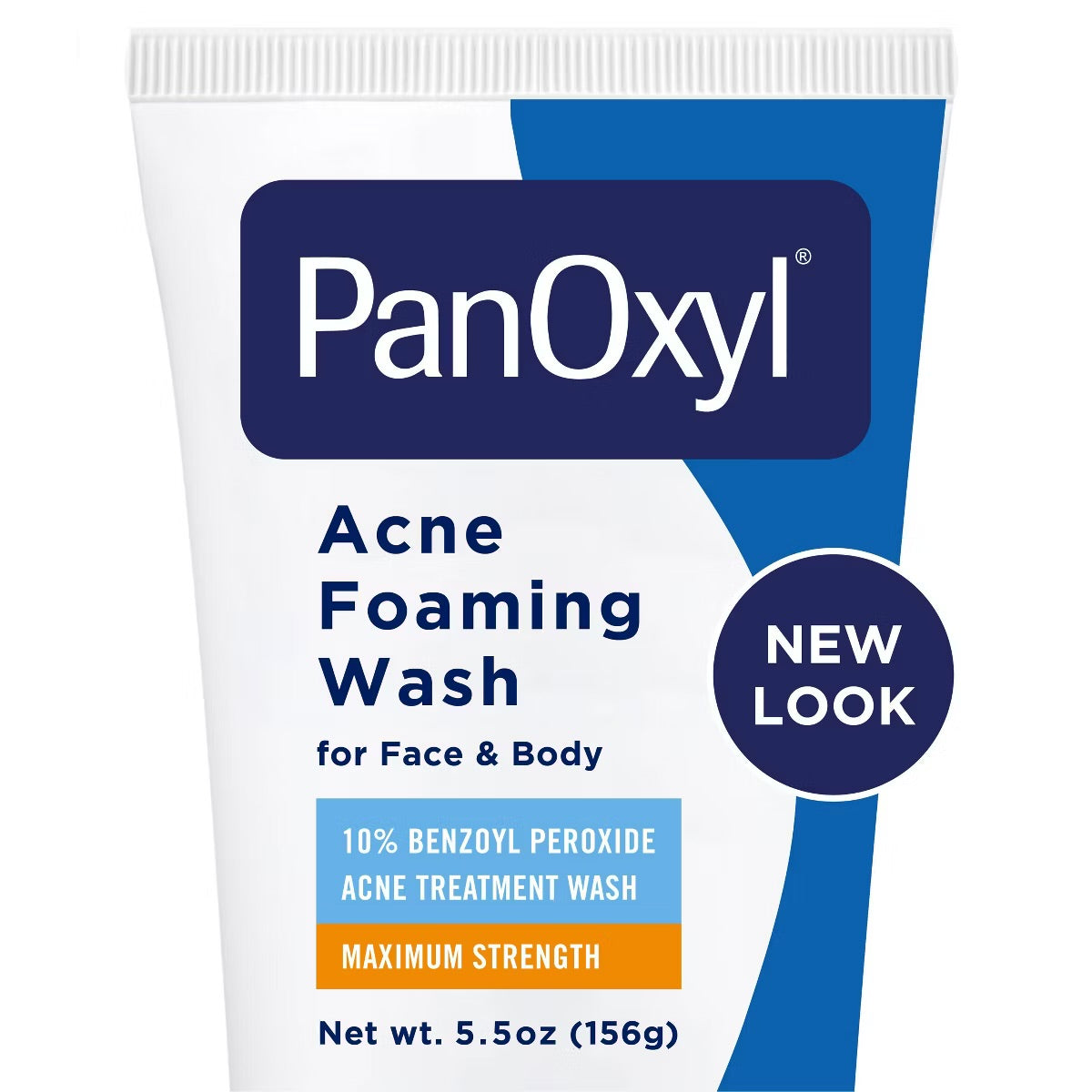 PanOxyl - Espuma Limpiadora Maximum Strength Antimicrobial Acne Foaming Wash for Face, Chest and Back with 10% Benzoyl Peroxide - Unscented